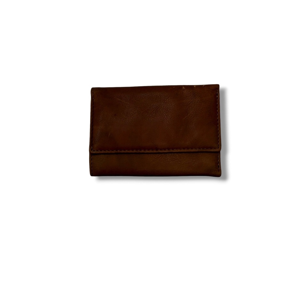 Visconti‎ Key Case Wallet Mens OS Brown Leather Trifold Organizer 6 Hooks Zipper